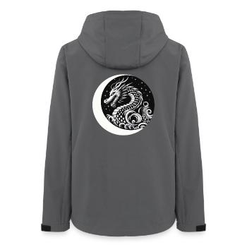 Chinesischer Drache - Frauen Recycelte Softshelljacke von Stanley/Stella - Anthrazit - Hinten - AI Model Female 172 light (172cm)