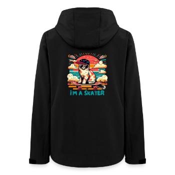 Ich bin ein Skater - Frauen Recycelte Softshelljacke von Stanley/Stella - Schwarz - Hinten - AI Model Female 172 light (172cm)