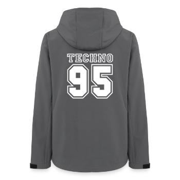 TECHNO 95 - Frauen Recycelte Softshelljacke von Stanley/Stella - Anthrazit - Hinten - AI Model Female 172 light (172cm)