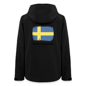 Stockholm /// Sweden /// Sverige /// Schweden - Women’s Recycled Softshell Jacket by Stanley/Stella - black - Back - AI Model Female 172 light (172cm)