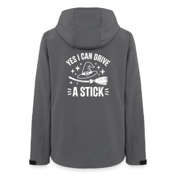 Yes I Can Drive A Stick - Women’s Recycled Softshell Jacket by Stanley/Stella - anthracite - Back - AI Model Female 172 light (172cm)