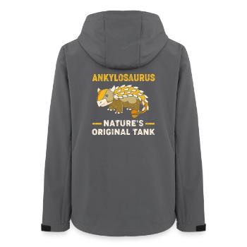 Ankylosaurus - Frauen Recycelte Softshelljacke von Stanley/Stella - Anthrazit - Hinten - AI Model Female 172 light (172cm)