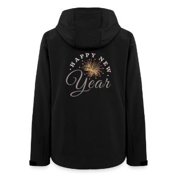 Frohes neues Jahr Feuerwerk Silvester Neujahr - Frauen Recycelte Softshelljacke von Stanley/Stella - Schwarz - Hinten - AI Model Female 172 light (172cm)