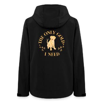 The only gold I need - Golden Retriever Lover - Frauen Recycelte Softshelljacke von Stanley/Stella - Schwarz - Hinten - AI Model Female 172 light (172cm)