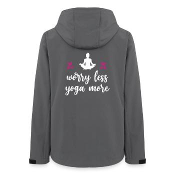 Inquiétez-vous moins Yoga Plus - Veste softshell femme recyclée Stanley/Stella - charbon - Dos - AI Model Female 172 light (172cm)