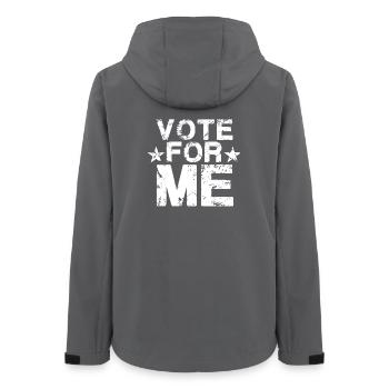 VOTE For Me White - Women’s Recycled Softshell Jacket by Stanley/Stella - anthracite - Back - AI Model Female 172 light (172cm)