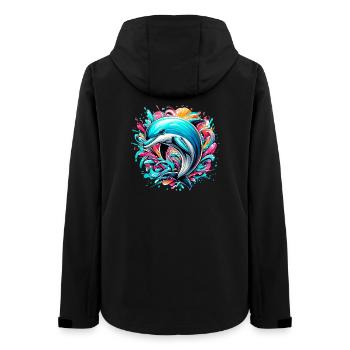 Dauphin - Veste softshell femme recyclée Stanley/Stella - noir - Dos - AI Model Female 172 light (172cm)