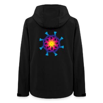 Arc-en-ciel CERCLE spectral - Veste softshell femme recyclée Stanley/Stella - noir - Dos - AI Model Female 172 light (172cm)