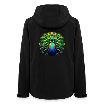 Pfau - Frauen Recycelte Softshelljacke von Stanley/Stella - Schwarz - Hinten - AI Model Female 172 light (172cm)