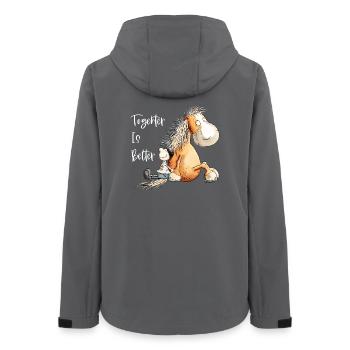 Together Is Better Horse Horse Friend Gift - Women’s Recycled Softshell Jacket by Stanley/Stella - anthracite - Back - AI Model Female 172 light (172cm)