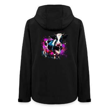 Kuh - Frauen Recycelte Softshelljacke von Stanley/Stella - Schwarz - Hinten - AI Model Female 172 light (172cm)