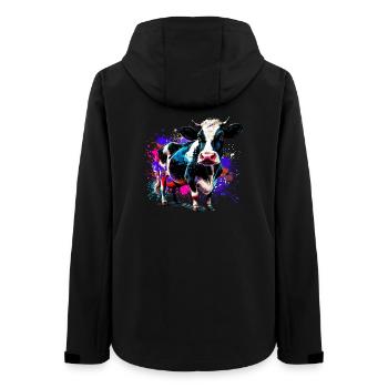 Kuh - Frauen Recycelte Softshelljacke von Stanley/Stella - Schwarz - Hinten - AI Model Female 172 light (172cm)