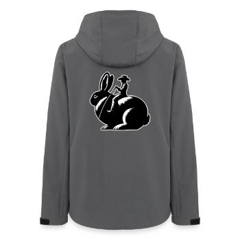 Rabbit Rider (design uniquement - avec contour, 3 couleurs) - Veste softshell femme recyclée Stanley/Stella - charbon - Dos - AI Model Female 172 light (172cm)