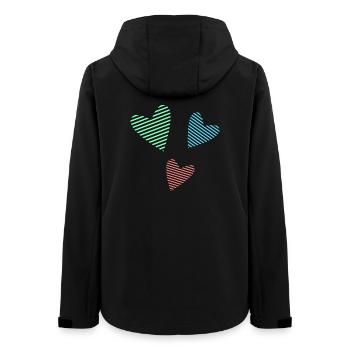 HERZ. VIELEN DANK. GELIEBTE. MEISTER. DANKE HERRIN. - Frauen Recycelte Softshelljacke von Stanley/Stella - Schwarz - Hinten - AI Model Female 172 light (172cm)