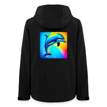 Delfin - Frauen Recycelte Softshelljacke von Stanley/Stella - Schwarz - Hinten - AI Model Female 172 light (172cm)