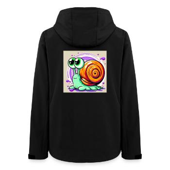 Schnecke - Frauen Recycelte Softshelljacke von Stanley/Stella - Schwarz - Hinten - AI Model Female 172 light (172cm)