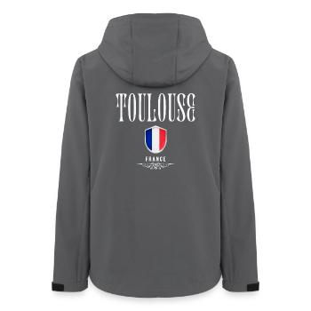 Toulouse, France, design minimaliste élégant - Veste softshell femme recyclée Stanley/Stella - charbon - Dos - AI Model Female 172 light (172cm)