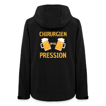 Chirurgien Sous Pression Design Drôle Bière - Veste softshell femme recyclée Stanley/Stella - noir - Dos - AI Model Female 172 light (172cm)