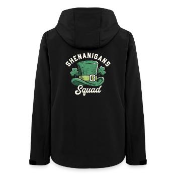 Shenanigans Squad St. Patricks Day Grüner Hut - Frauen Recycelte Softshelljacke von Stanley/Stella - Schwarz - Hinten - AI Model Female 172 light (172cm)