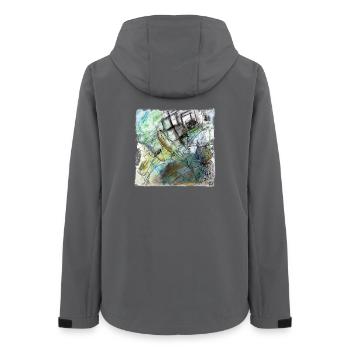 Airplane - Women’s Recycled Softshell Jacket by Stanley/Stella - anthracite - Back - AI Model Female 172 light (172cm)