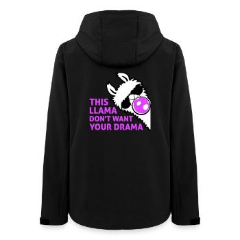 Ce lama ne veut pas de ta bulle dramatique - Veste softshell femme recyclée Stanley/Stella - noir - Dos - AI Model Female 172 light (172cm)