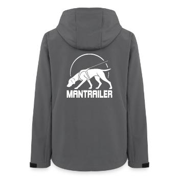 Chien de recherche allemand à poil court MANTRAILER - Veste softshell femme recyclée Stanley/Stella - charbon - Dos - AI Model Female 172 light (172cm)