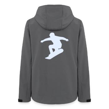 Snowboarders - Women’s Recycled Softshell Jacket by Stanley/Stella - anthracite - Back - AI Model Female 172 light (172cm)