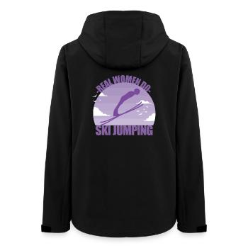 Skispringen Skispringerin Wintersport Geschenk - Frauen Recycelte Softshelljacke von Stanley/Stella - Schwarz - Hinten - AI Model Female 172 light (172cm)