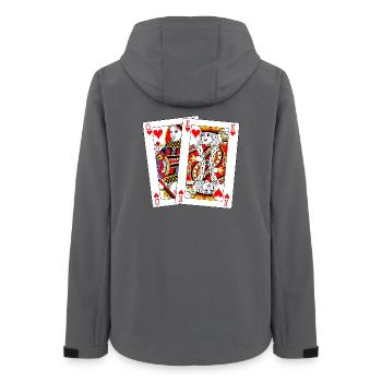 Königin und König der Herzen - Frauen Recycelte Softshelljacke von Stanley/Stella - Anthrazit - Hinten - AI Model Female 172 light (172cm)