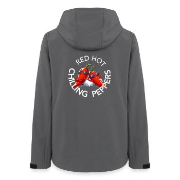 Chili Red Hot Chilling Peppers Pun Chill - Veste softshell femme recyclée Stanley/Stella - charbon - Dos - AI Model Female 172 light (172cm)