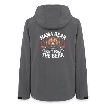 Fierce Mama Bear Warning Art Mothers Day Gift - Frauen Recycelte Softshelljacke von Stanley/Stella - Anthrazit - Hinten - AI Model Female 172 light (172cm)