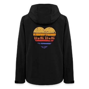 Ceramic Heart Design Lovers Art - Women’s Recycled Softshell Jacket by Stanley/Stella - black - Back - AI Model Female 172 light (172cm)