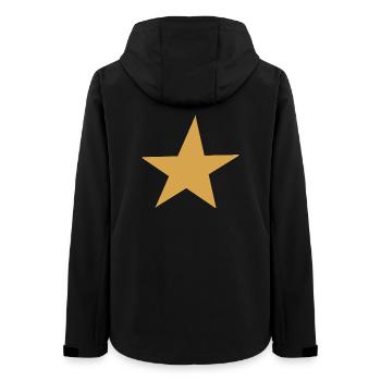 Golden Star Expression Design - Women’s Recycled Softshell Jacket by Stanley/Stella - black - Back - AI Model Female 172 light (172cm)