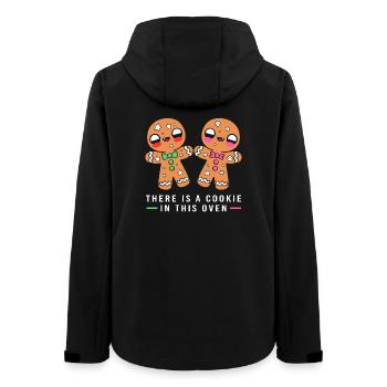 Pregnancy Birth Gingerbread Christmas - Women’s Recycled Softshell Jacket by Stanley/Stella - black - Back - AI Model Female 172 light (172cm)