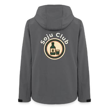 Soju Club Logo Vintage - Women’s Recycled Softshell Jacket by Stanley/Stella - anthracite - Back - AI Model Female 172 light (172cm)