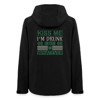 Kiss me drunk irish - Women’s Recycled Softshell Jacket by Stanley/Stella - black - Back - AI Model Female 172 light (172cm)