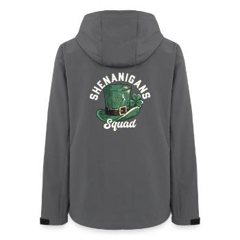 Shenanigans Squad Leprechaun Hat - Women’s Recycled Softshell Jacket by Stanley/Stella - anthracite - Back - AI Model Female 172 light (172cm)