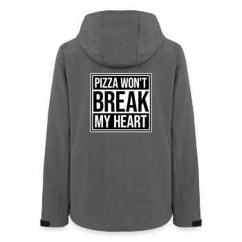 La pizza ne me brisera pas le cœur La nourriture aime l’humour - Veste softshell femme recyclée Stanley/Stella - charbon - Dos - AI Model Female 172 light (172cm)