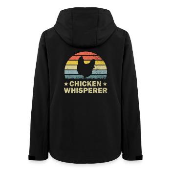 Chicken chickens - Women’s Recycled Softshell Jacket by Stanley/Stella - black - Back - AI Model Female 172 light (172cm)