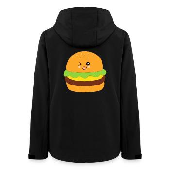 Kawaii, burgers, fast food - Women’s Recycled Softshell Jacket by Stanley/Stella - black - Back - AI Model Female 172 light (172cm)