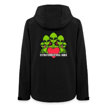 Alien, UFO, Fliegende Untertasse - Frauen Recycelte Softshelljacke von Stanley/Stella - Schwarz - Hinten - AI Model Female 172 light (172cm)