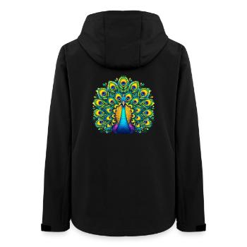 Pfau - Frauen Recycelte Softshelljacke von Stanley/Stella - Schwarz - Hinten - AI Model Female 172 light (172cm)