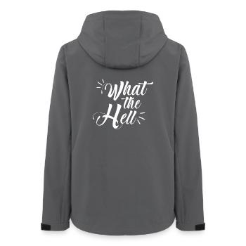 what the hell - Women’s Recycled Softshell Jacket by Stanley/Stella - anthracite - Back - AI Model Female 172 light (172cm)