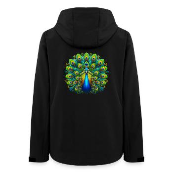 Pfau - Frauen Recycelte Softshelljacke von Stanley/Stella - Schwarz - Hinten - AI Model Female 172 light (172cm)