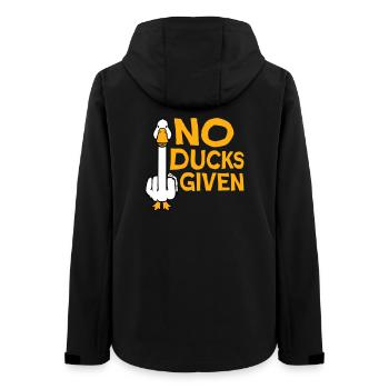 Gans No Ducks Given Mittelfinger Freche Ente Cool - Frauen Recycelte Softshelljacke von Stanley/Stella - Schwarz - Hinten - AI Model Female 172 light (172cm)