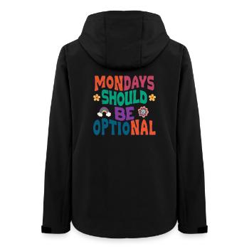 Mondays should be optional - Women’s Recycled Softshell Jacket by Stanley/Stella - black - Back - AI Model Female 172 light (172cm)