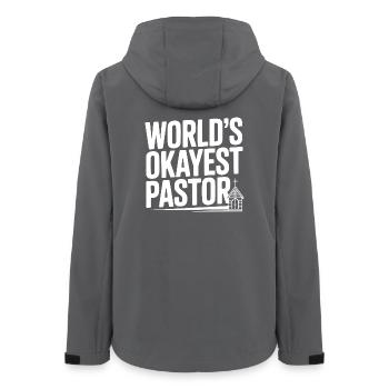 World’s Okayest Pastor - Women’s Recycled Softshell Jacket by Stanley/Stella - anthracite - Back - AI Model Female 172 light (172cm)