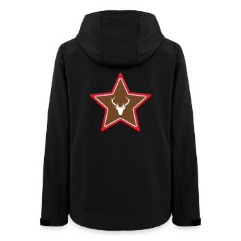 Star with deer head - Women’s Recycled Softshell Jacket by Stanley/Stella - black - Back - AI Model Female 172 light (172cm)