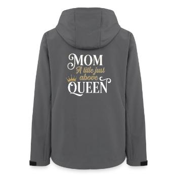 Mutter Königin – Titel Oben - Frauen Recycelte Softshelljacke von Stanley/Stella - Anthrazit - Hinten - AI Model Female 172 light (172cm)