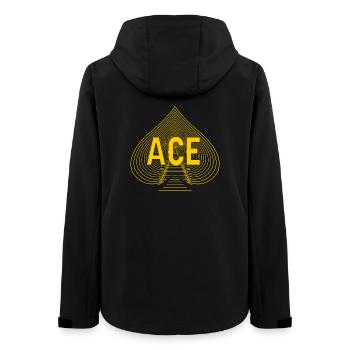 Card Game Spades of Spades Playing Card - Women’s Recycled Softshell Jacket by Stanley/Stella - black - Back - AI Model Female 172 light (172cm)